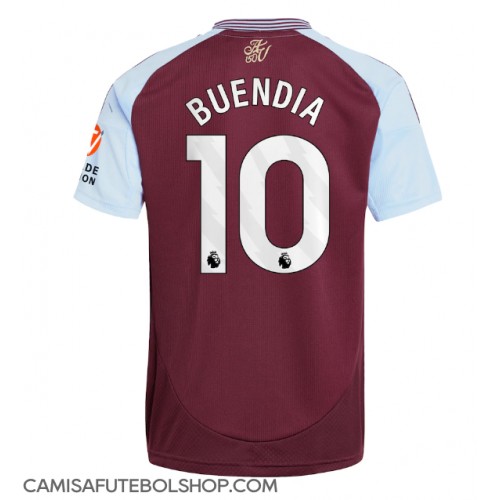 Camisa de time de futebol Aston Villa Emiliano Buendia #10 Replicas 1º Equipamento 2024-25 Manga Curta